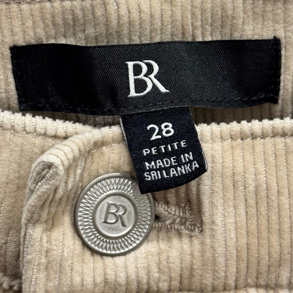 Banana Republic Petite Corduroy Pants Size 28P – Beige Straight Crop - Picture 2 of 8